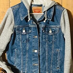 Levi's Denim Jacket with Gray Sleeves
